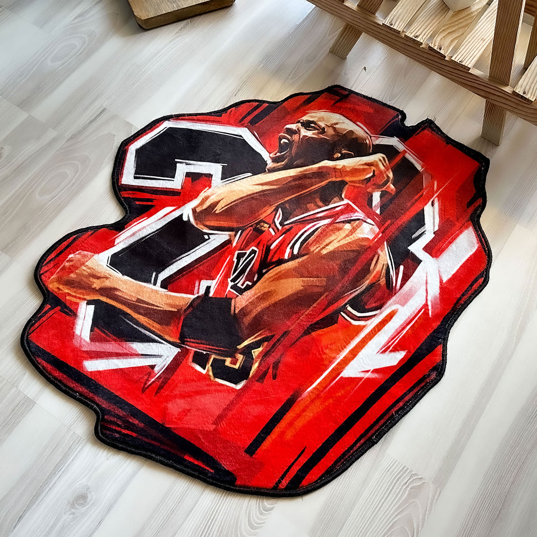 23 Jordan Basketball Room Shaped Soft Rug