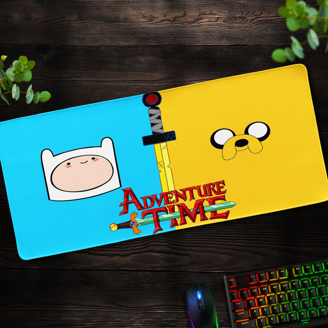 Adventure Time Finn and Jake Desk Mat, Cartoon Mouse Pad