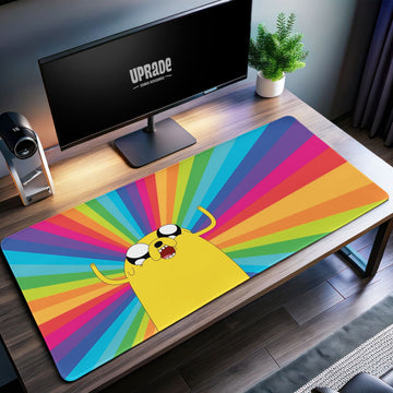 Adventure Time Desk Mat, Jake Rainbow Mouse Pad