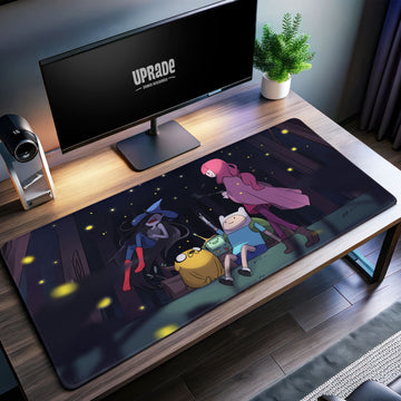 Adventure Time Forest Gathering Desk Mat, Night Scene Mouse Pad