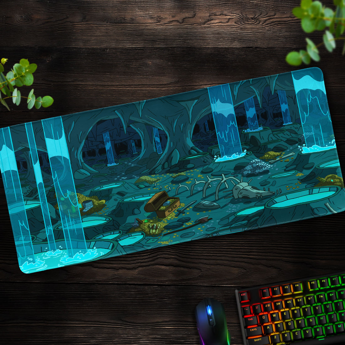 Adventure Time Desk Mat, Treasure Cave Mouse Pad