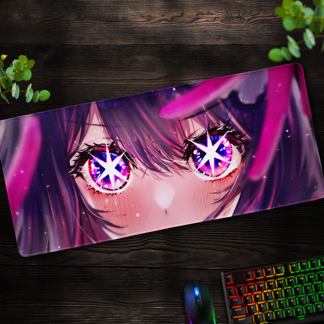 Oshi no Ko Ai Hoshino Desk Mat, Starry Eyes Mouse Pad