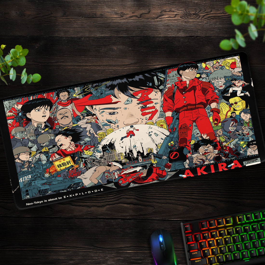 Akira Neo-Tokyo Desk Mat, Cyberpunk Anime Mouse Pad