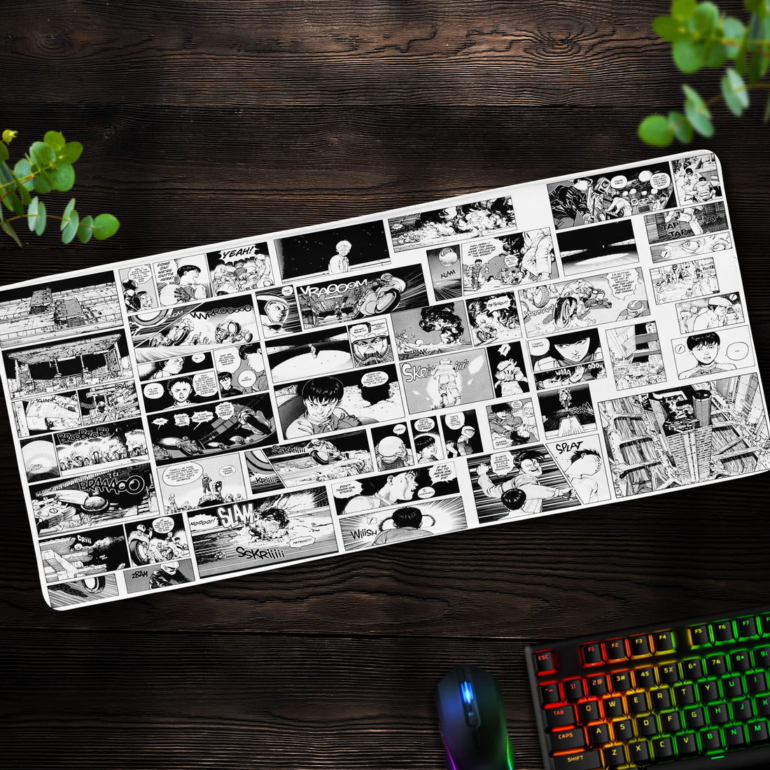 Manga Collage Desk Mat, Akira Anime Mouse Pad