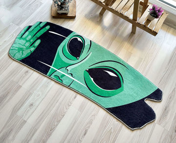 Alien Area Rug, Futuristic Decorative Carpet