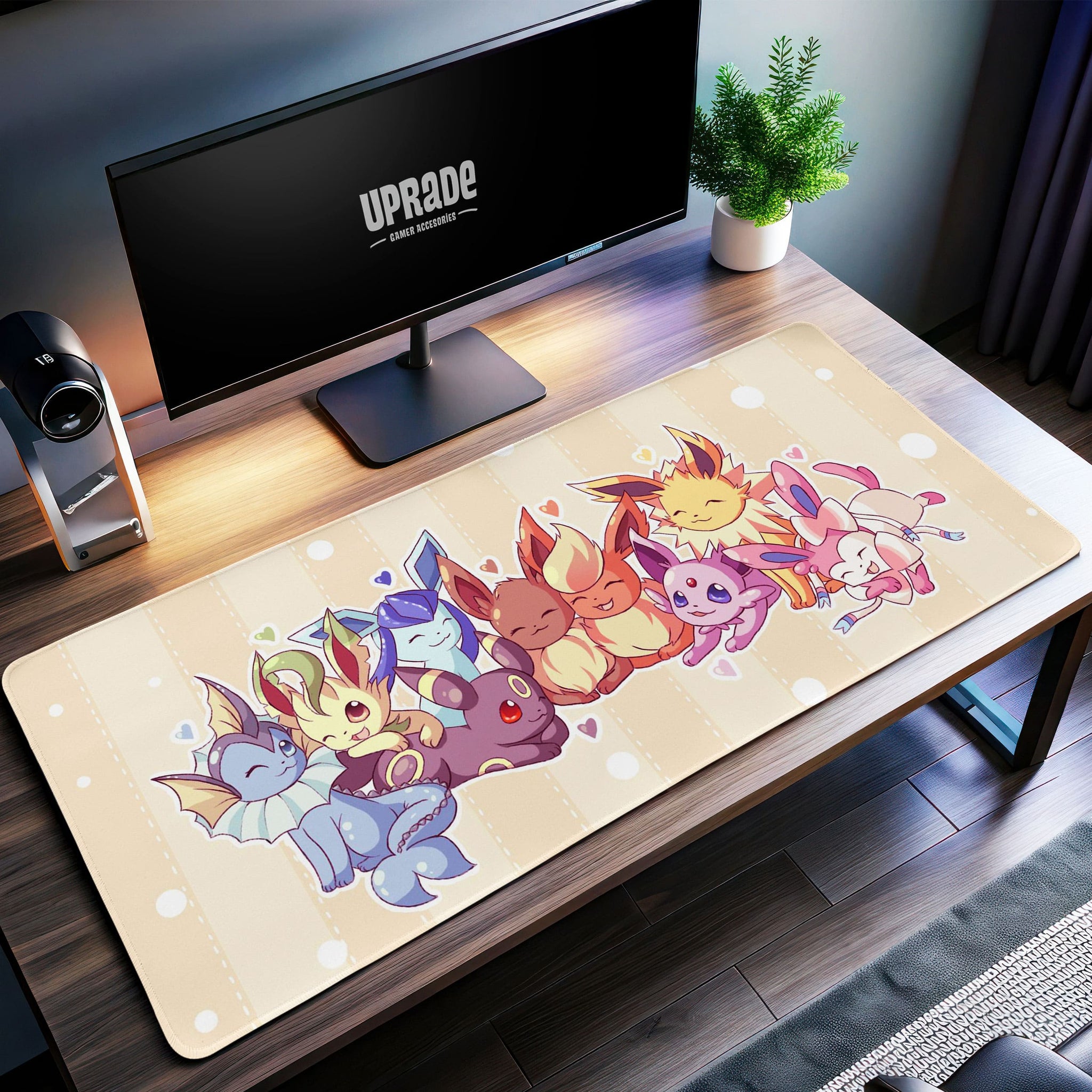 Eevee Evolution Desk Mat, Pokémon Eeveelution Mouse Pad