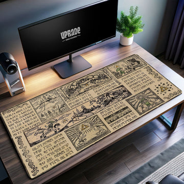 Zelda Hyrule Story Desk Mat, Ancient Tablet Mouse Pad