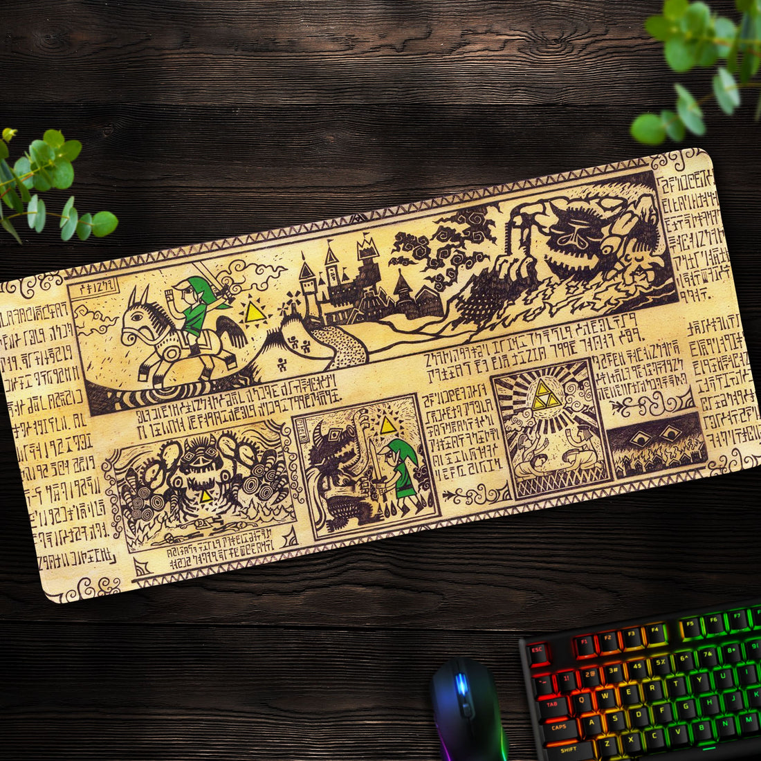 Hyrule Legend Desk Mat, Link’s Adventure Mouse Pad