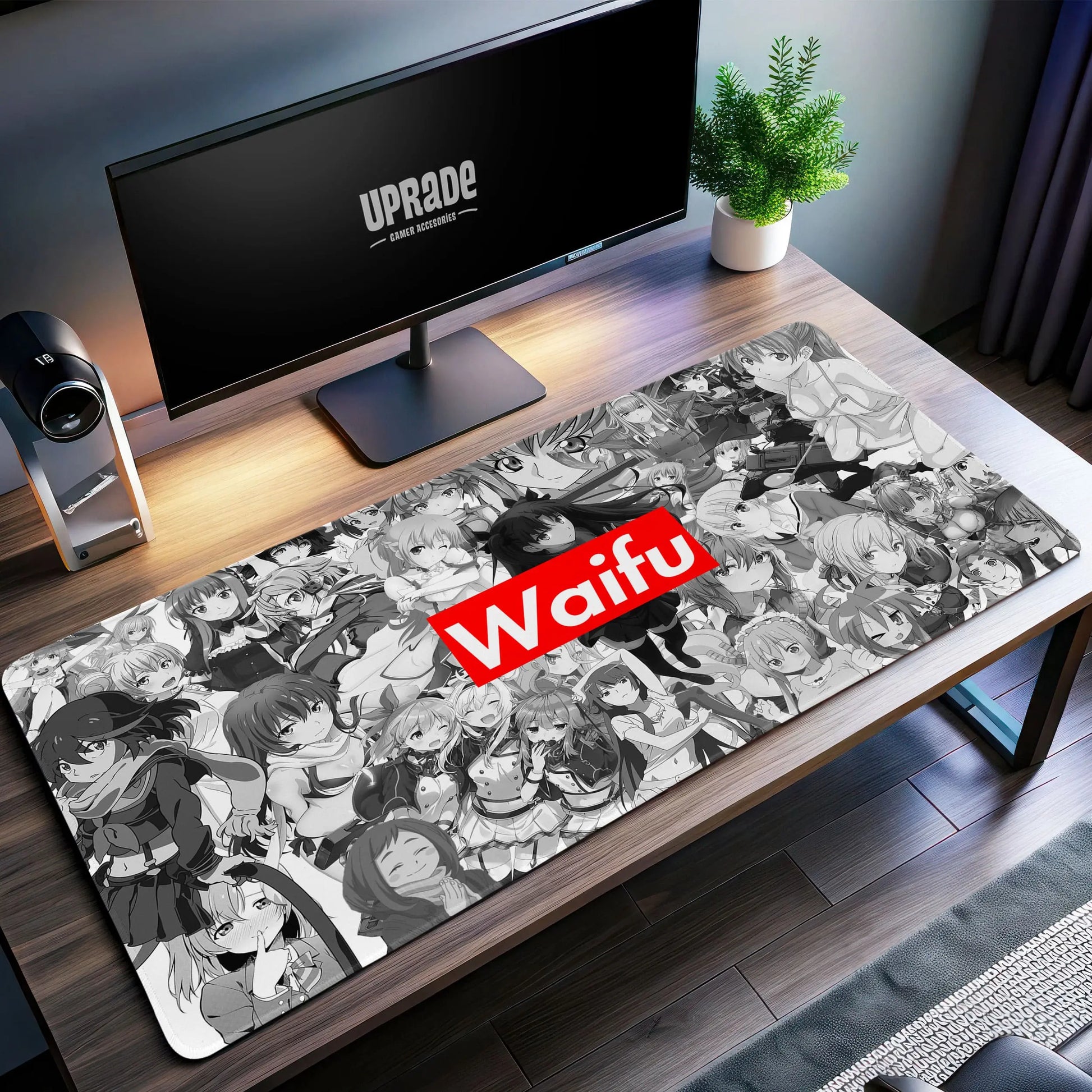 Waifu Collage Desk Mat, Anime Aesthetic Mouse Pad - Cocoon Markt