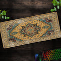 Golden Persian Desk Mat, Oriental Rug Mouse Pad - Cocoon Markt