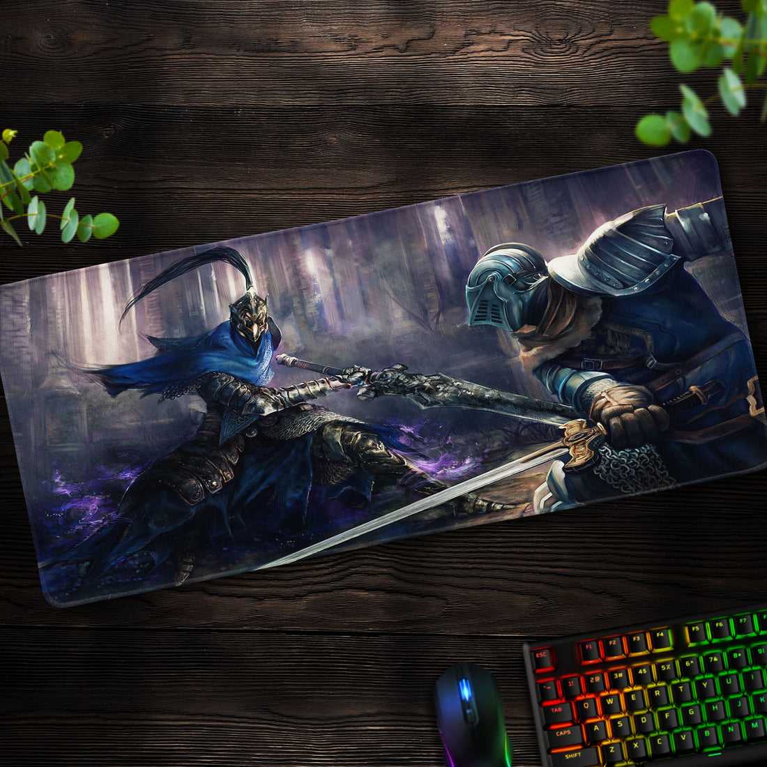 Artorias Battle Desk Mat, Epic Dark Souls Mouse Pad