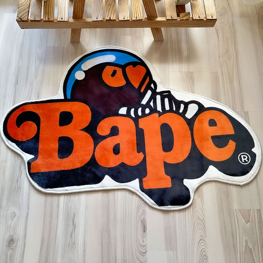 Baby Milo Bape Text-Shaped Soft Rug