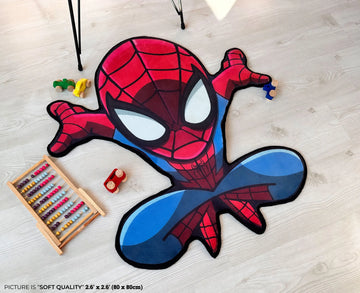 Baby Spiderman Rug, Fun Marvel Hero Shaped Carpet