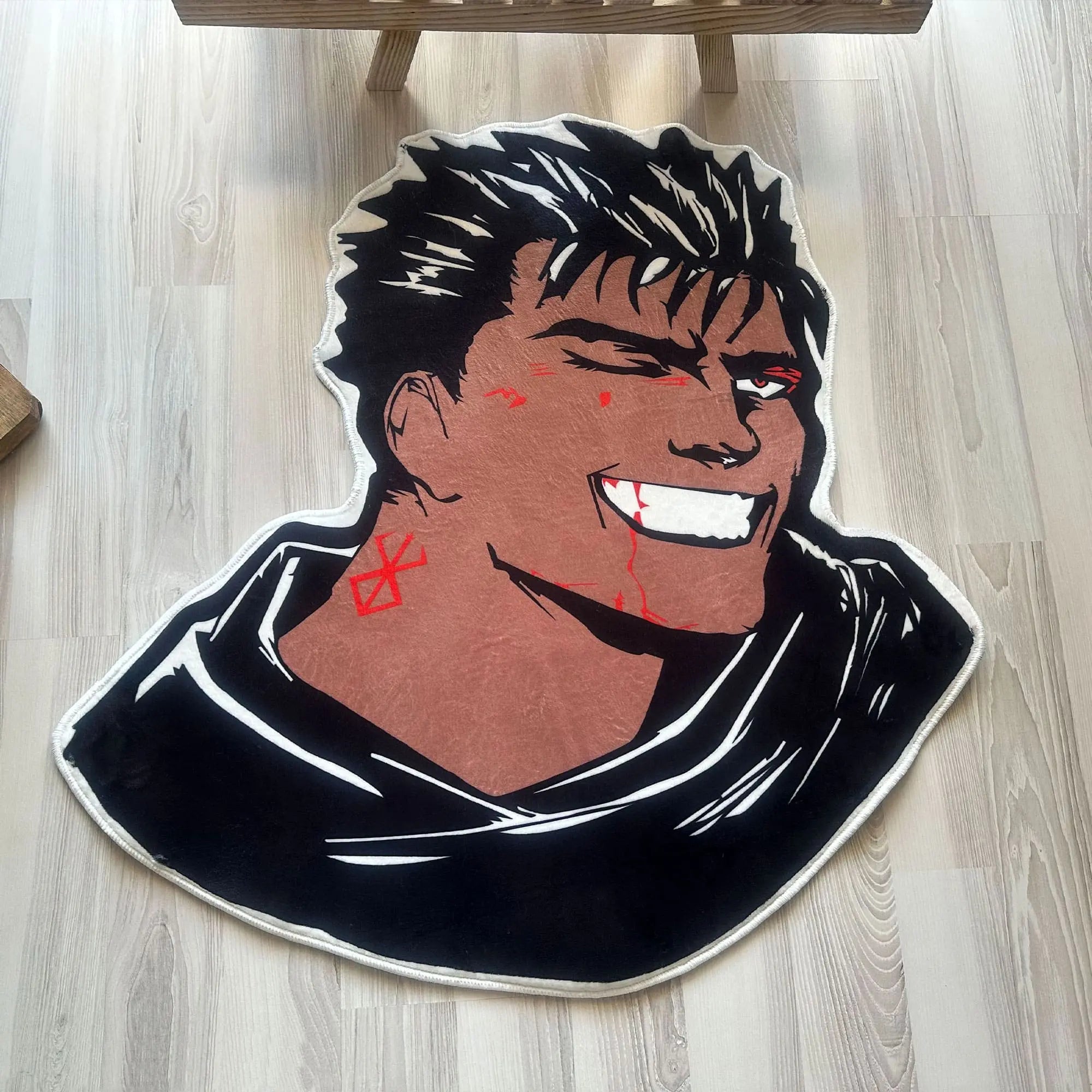 Berserk Anime Rug, Guts Character Shaped Carpet