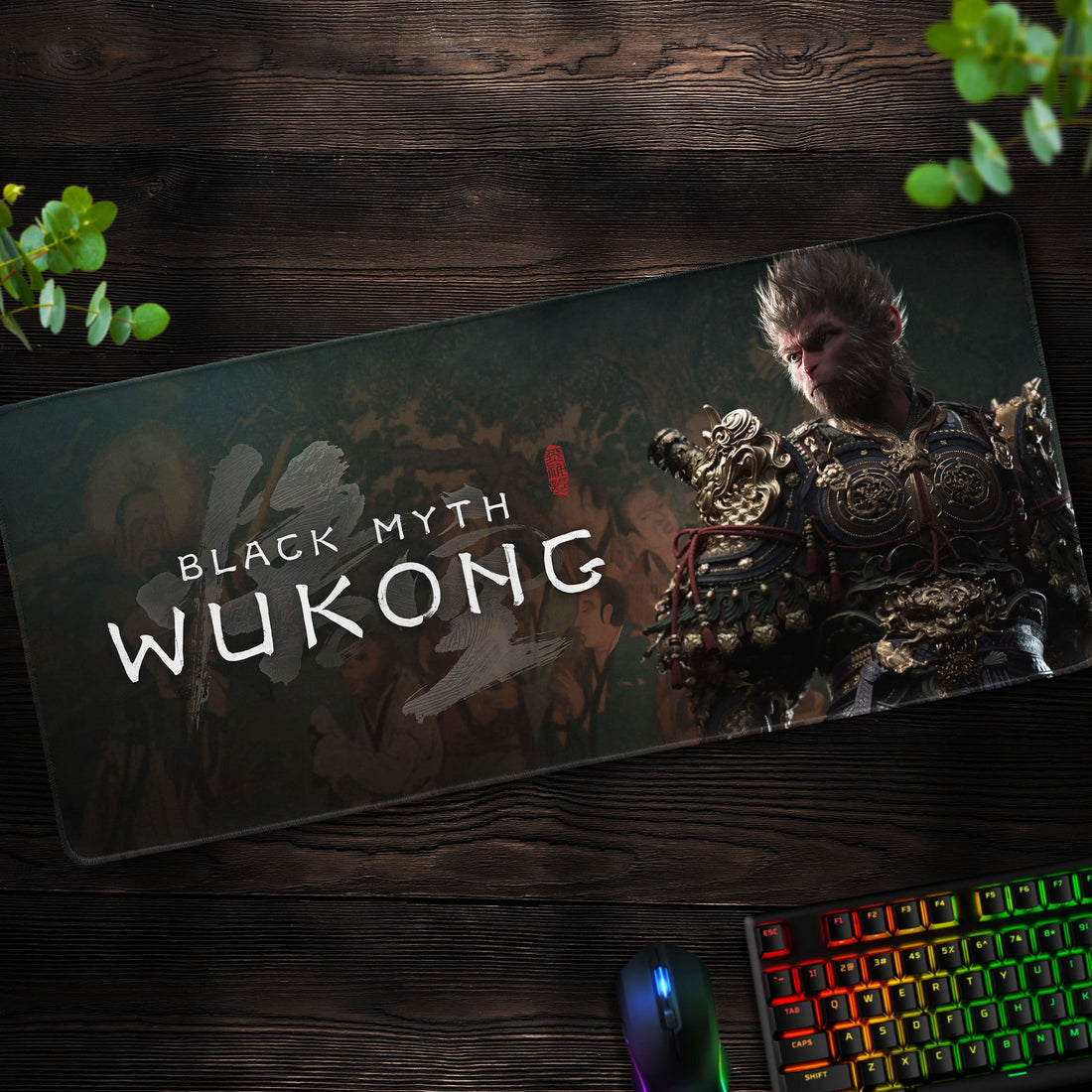 Black Myth Wukong Desk Mat, Legendary Monkey King Mouse Pad