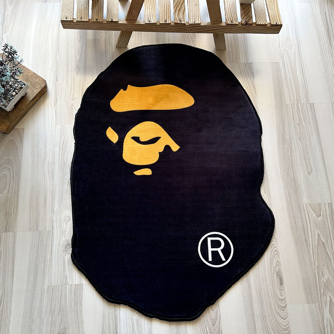 Black Bape Streetwear Area Rug, Sneakerhead Carpet - Cocoon Markt