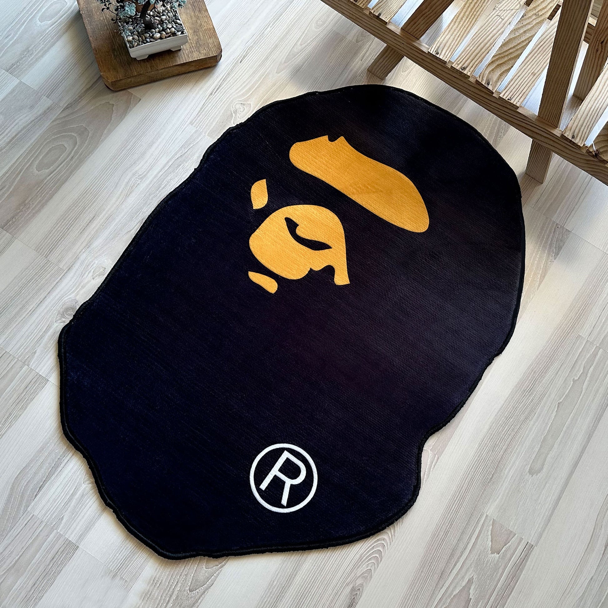 Black Bape Streetwear Area Rug, Sneakerhead Carpet - Cocoon Markt