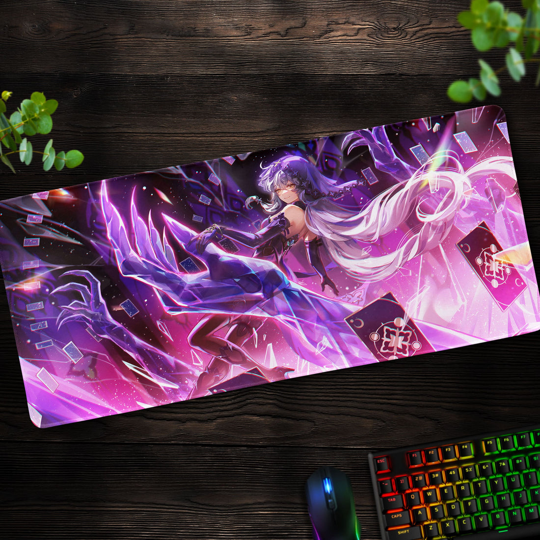 Mystic Sorceress Desk Mat, Enchanted Magic Mouse Pad