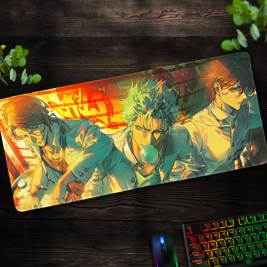 Bleach Espada Trio Desk Mat, Grimmjow and Aizen Mouse Pad