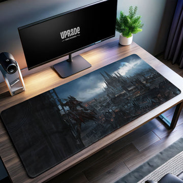 Bloodborne Yharnam Night View Desk Mat, Hunter's Climb Mouse Pad