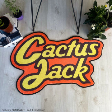 Cactus Jack Logo Rug, Hip-Hop Inspired Plush Carpet