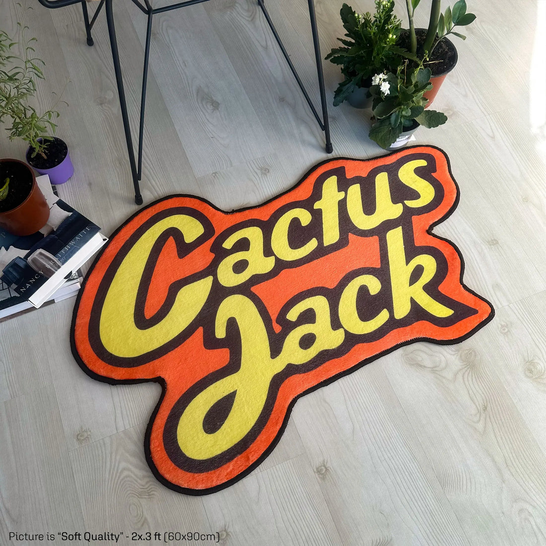 Cactus Jack Logo Rug, Hip-Hop Inspired Plush Carpet