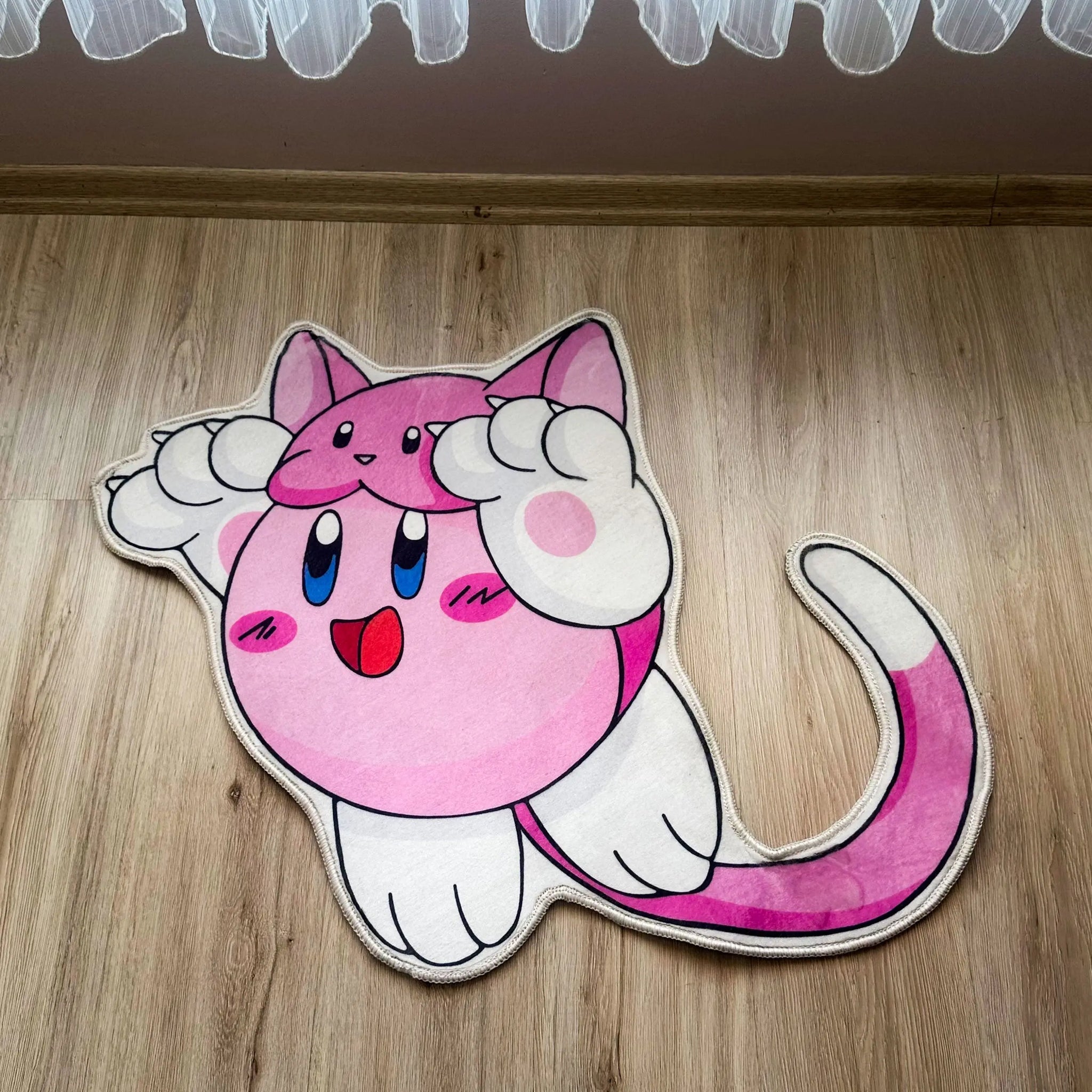 Cat Kirby Unique Kawaii Girl Rug, Nintendo Carpet