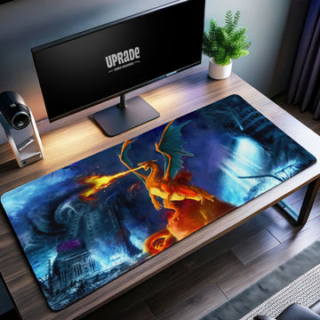 Charizard Desk Mat, Epic Fire Dragon Mouse Pad