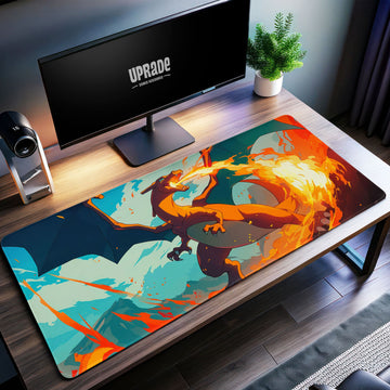 Charizard Desk Mat, Pokémon Fire Dragon Mouse Pad