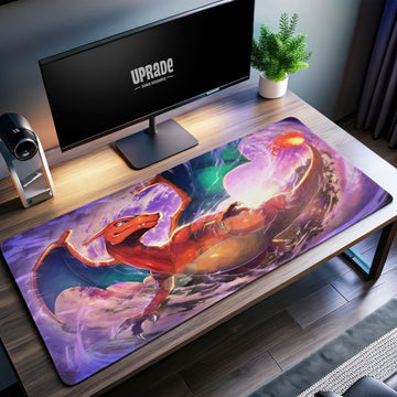 Charizard Battle Sky Desk Mat, Pokémon Flame Mouse Pad