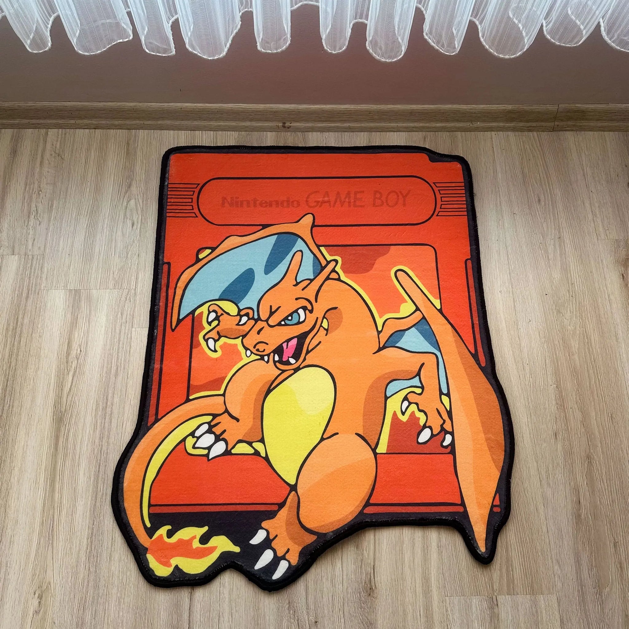 Charizard Nintendo Red Card 3D Rug, Pokémon Carpet