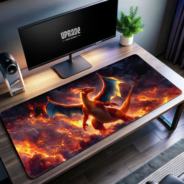 Charizard Inferno Desk Mat, Fiery Pokémon Mouse Pad