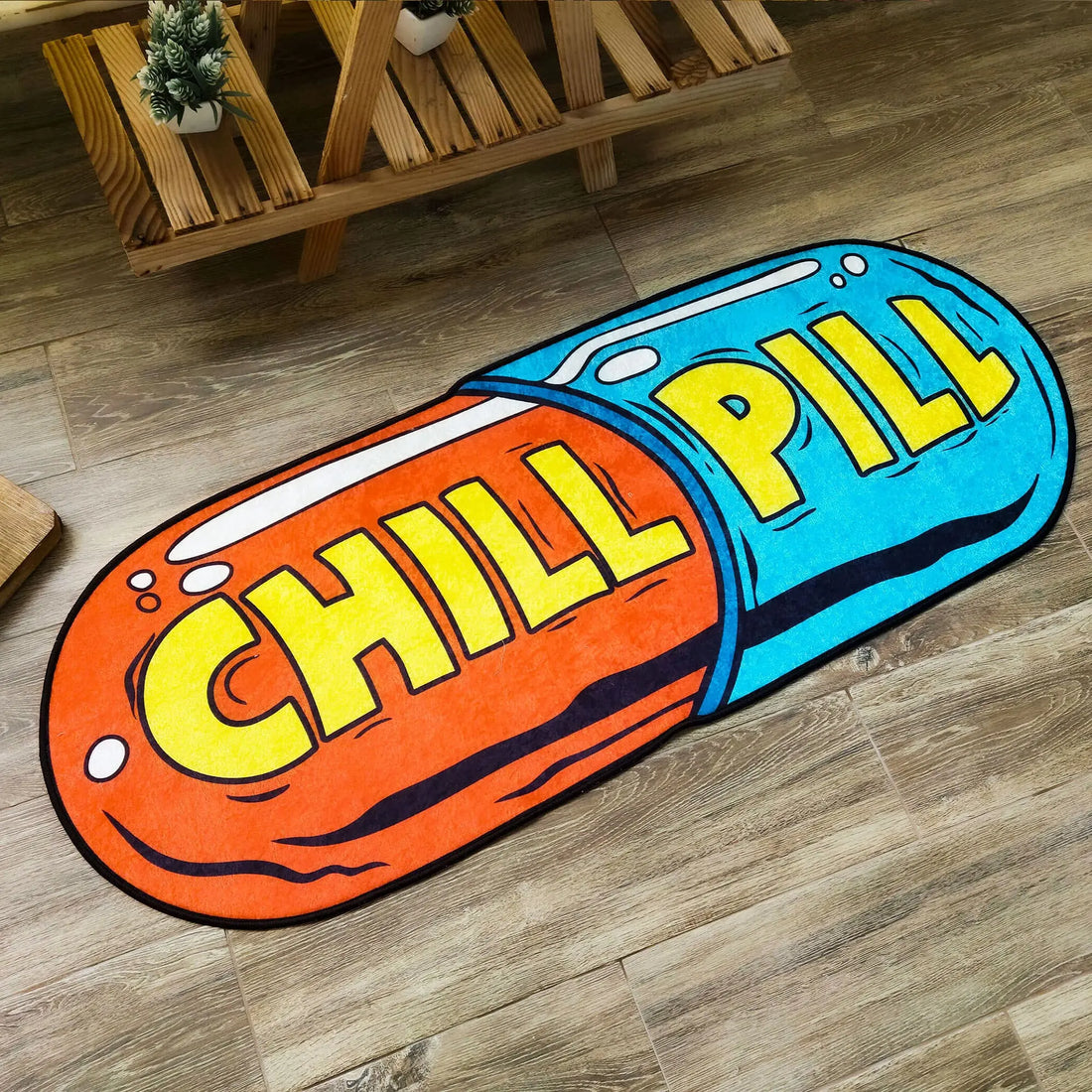 Chill Pill Rug, Fun and Quirky Decorative Carpet