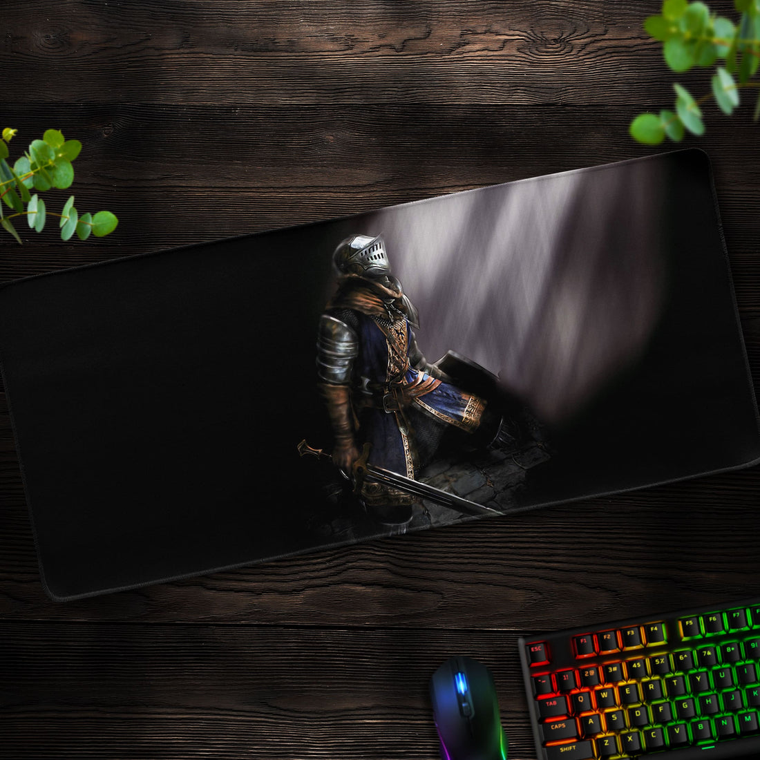 Chosen Undead Desk Mat, Dark Souls Gaming Mouse Pad