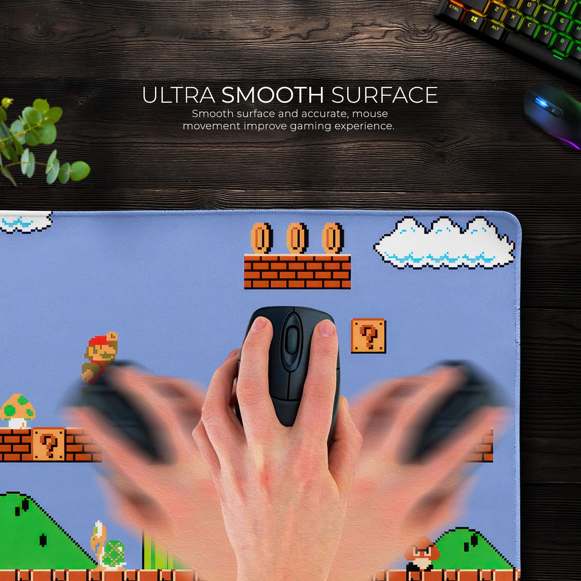 Super Mario World Desk Mat, Retro Gaming Mouse Pad - Cocoon Markt