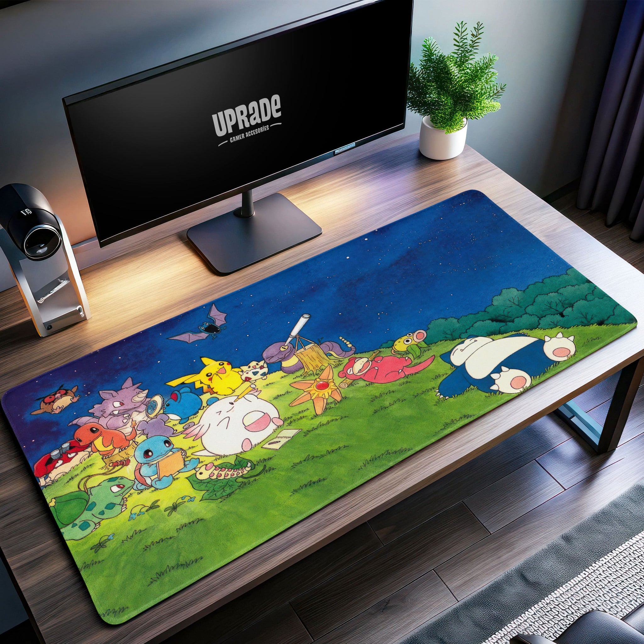 Pokémon Stargazing Desk Mat, Pikachu & Friends Night Sky Mouse Pad