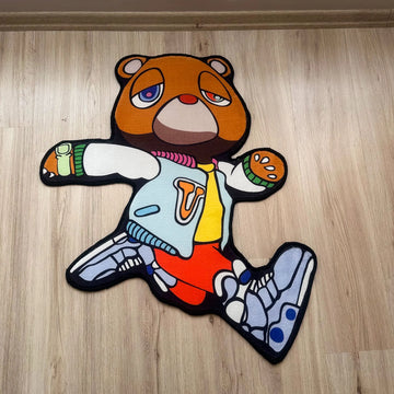 Colorful Kanye West Bear Rug, Graduation Bear Carpet