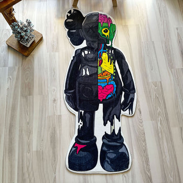 Colorful KAWS Figure Hypebeast-Inspired Soft Rug