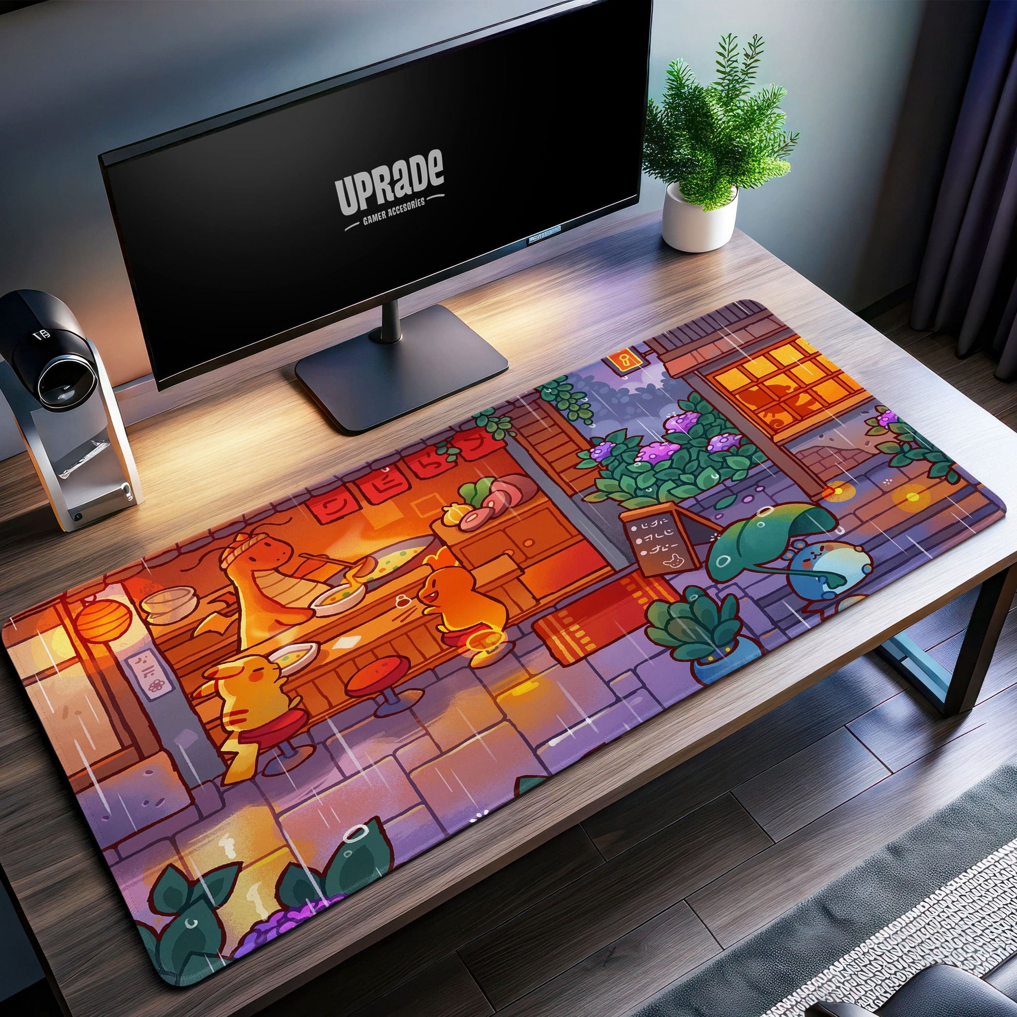 Pokémon Ramen Shop Desk Mat, Cozy Anime Mouse Pad