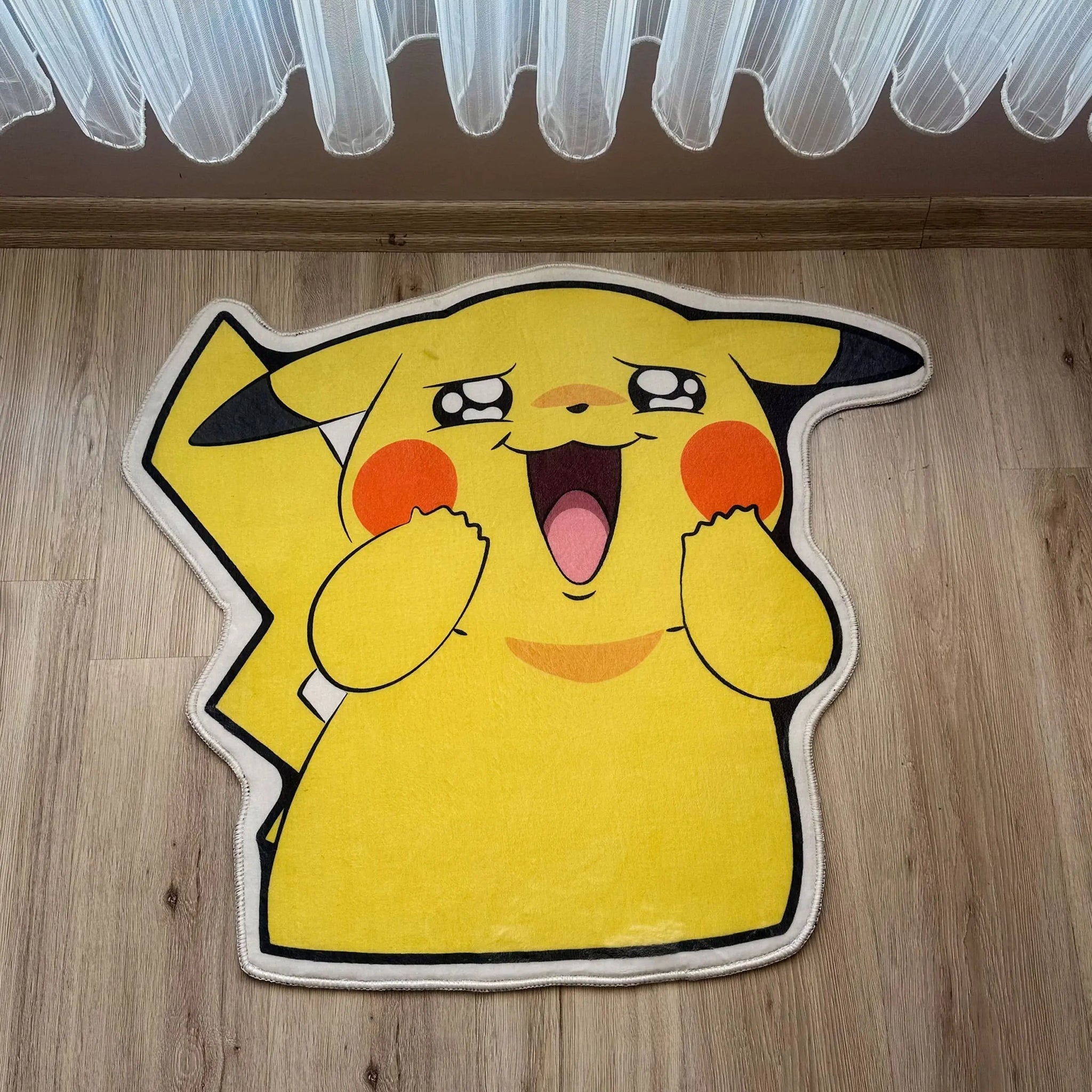 Cute Pikachu Pokémon Rug, Kawaii Room Carpet