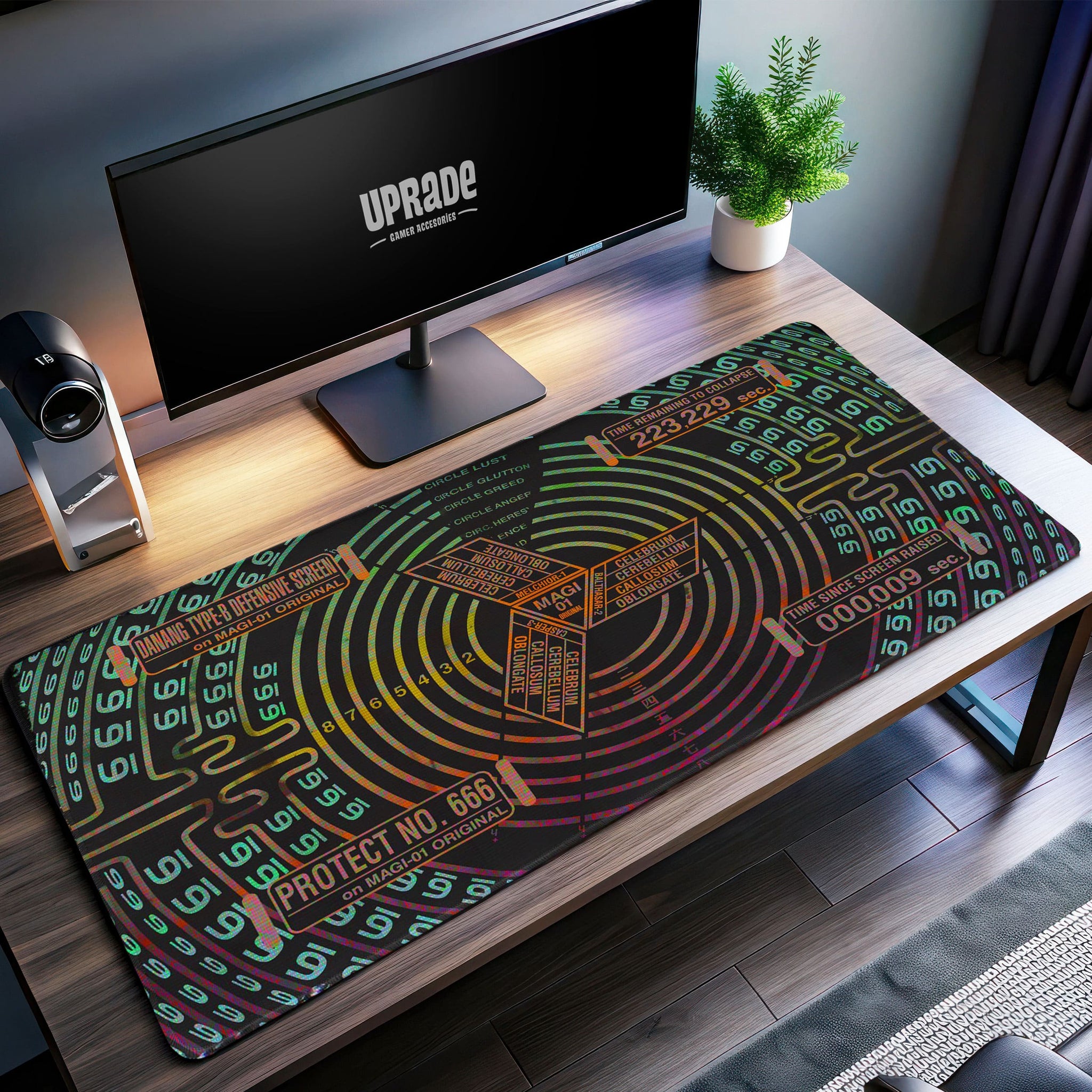 NERV MAGI System Desk Mat, Neon Genesis Mouse Pad