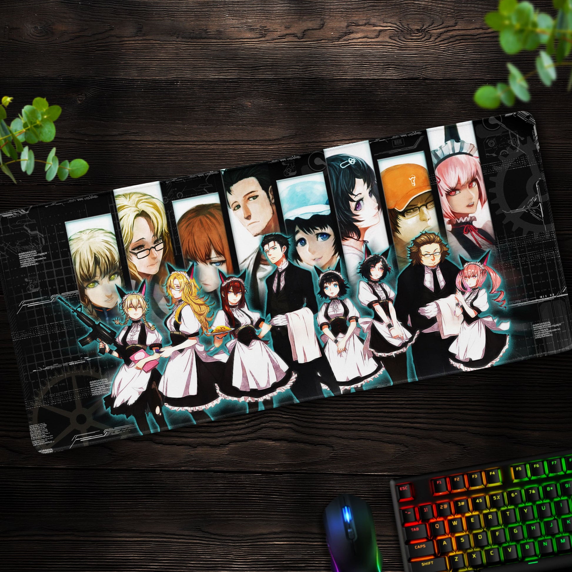 Steins;Gate Maid Café Desk Mat, Lab Members Mouse Pad - Cocoon Markt