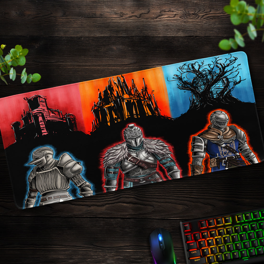 Dark Souls Heroes Desk Mat, Legendary Knight Mouse Pad