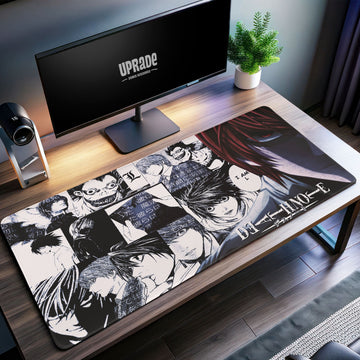 Light & L Collage Desk Mat, Death Note Inspired Mouse Pad