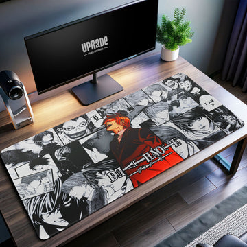 Light Yagami Collage Schreibtischmatte, Death Note inspiriertes Mauspad