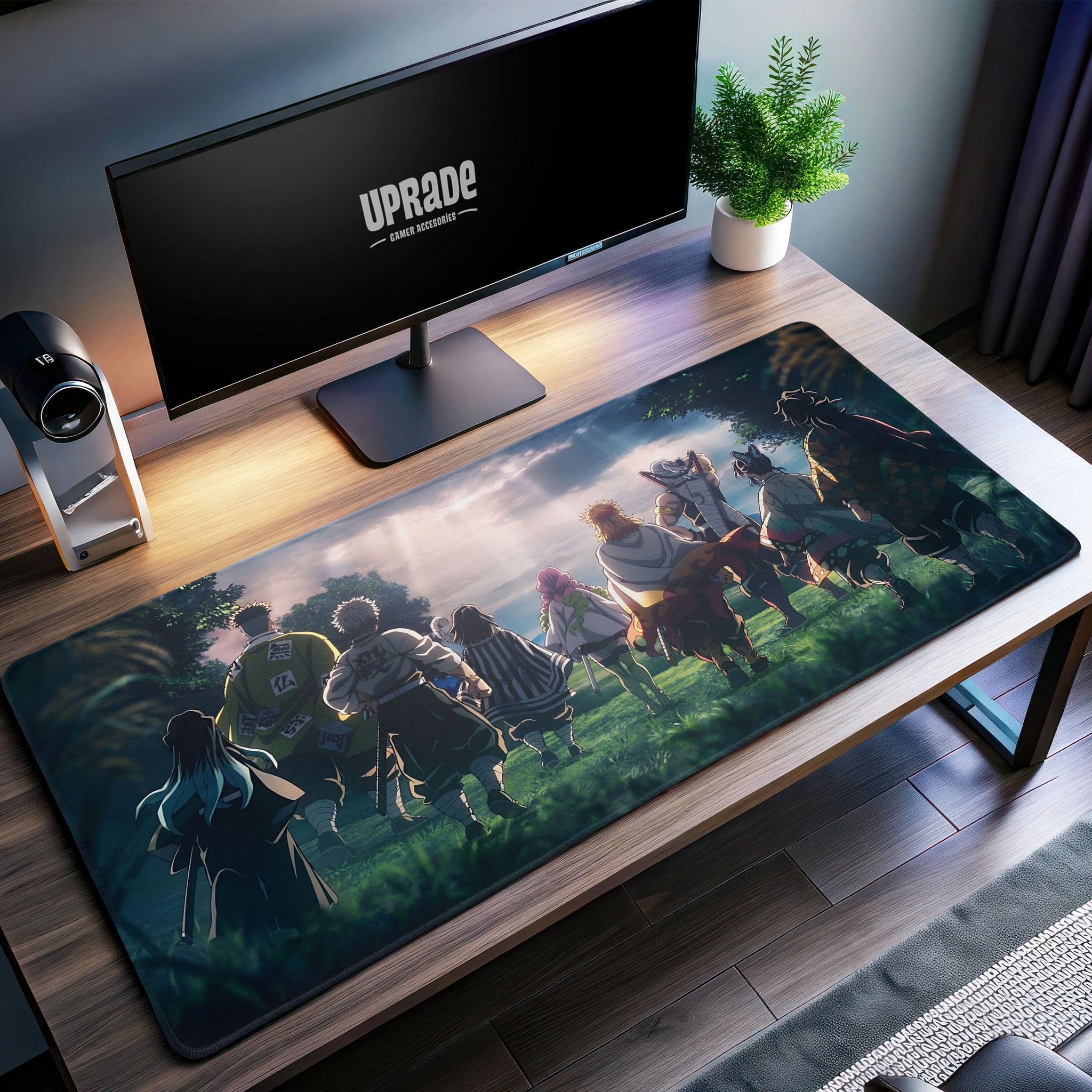 Hashira Sunrise Desk Mat, Demon Slayer Mouse Pad