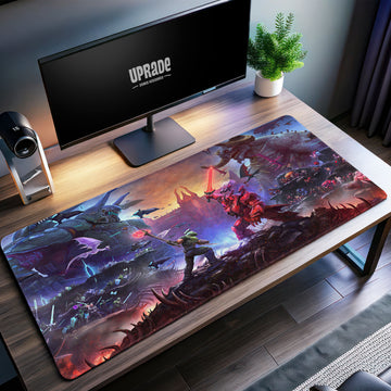 Doom Eternal Battle Royale Desk Mat, Epic Demon War Mouse Pad