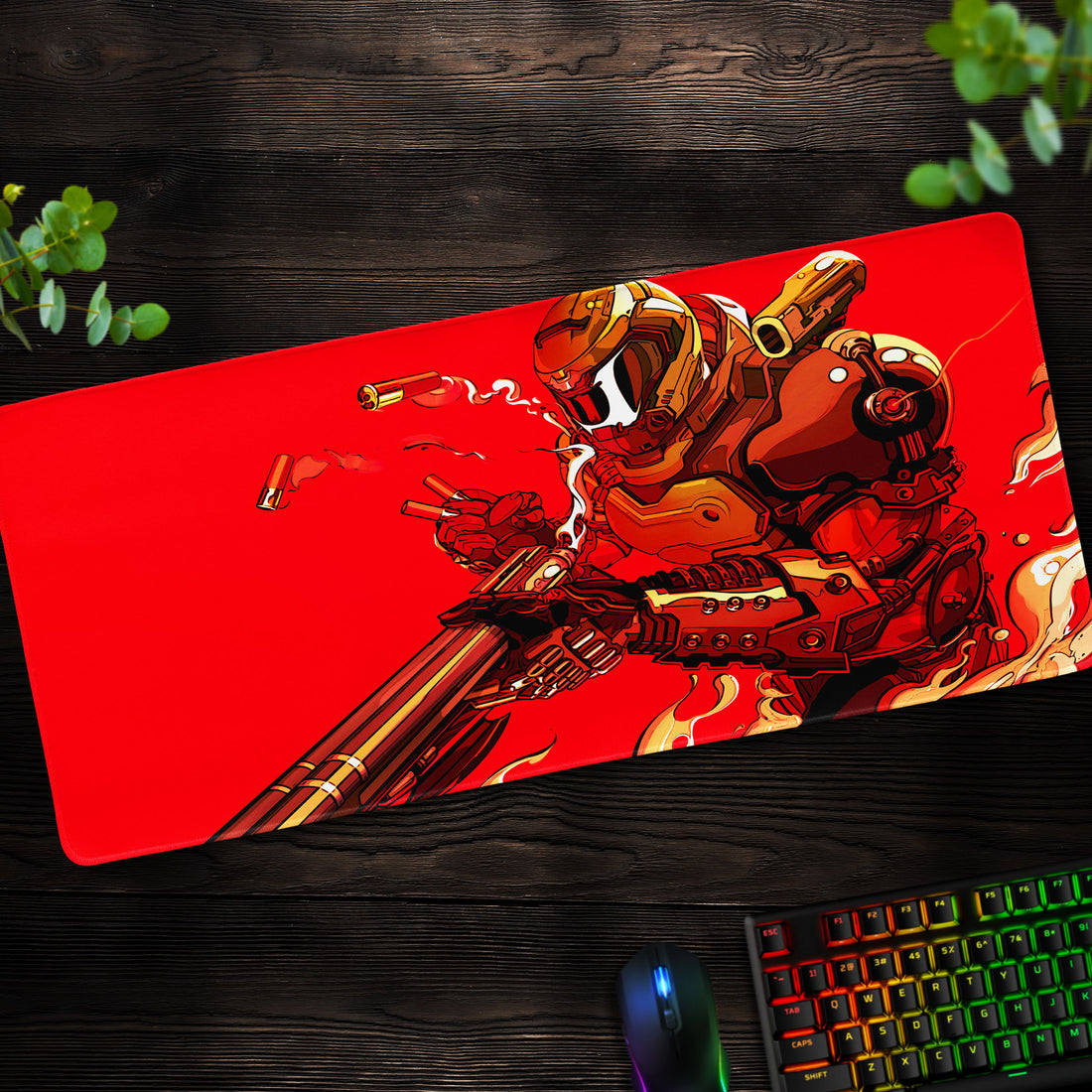 Doom Slayer Inferno Desk Mat, Action-Packed Gaming Mouse Pad