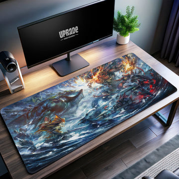 Dota 2 Battle of Titans Desk Mat, Epic Ocean Clash Mouse Pad