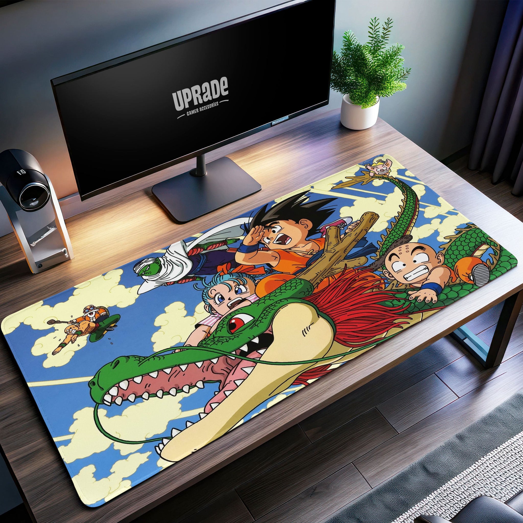 Dragon Adventure Desk Mat, Dragon Ball Z Inspired Mouse Pad